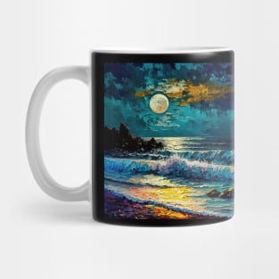 Impressionist Twilight Beach Mug